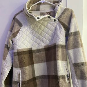 Plaid Abercrombie fleece sweater